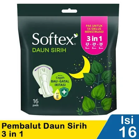 SOFTEX DAUN SIRIH 3IN1 16P