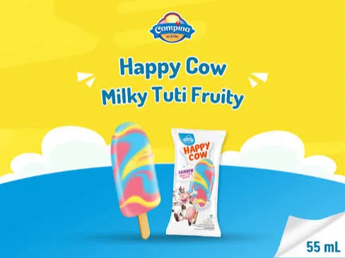 ESKRIM CAMPINA HAPPY COW RAINBOW MILKY 55ml