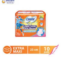 PEMBALUT CHARM EXTRA MAXI 10P
