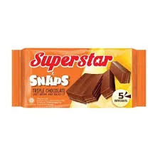 SUPERSTAR SNAPS CHOC 28G