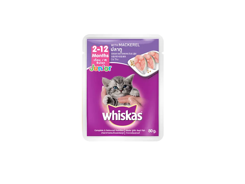WHISKAS JUNIOR MACKEREL 80G